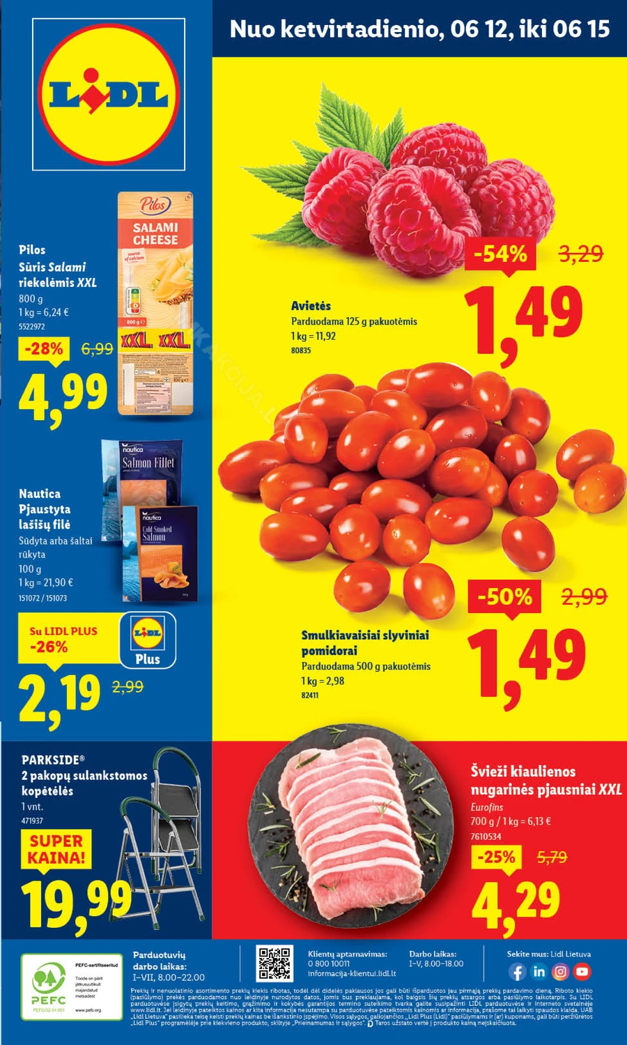 LIDL maisto prekių akcijų leidinys nuo ketvirtadienio puslapis 1