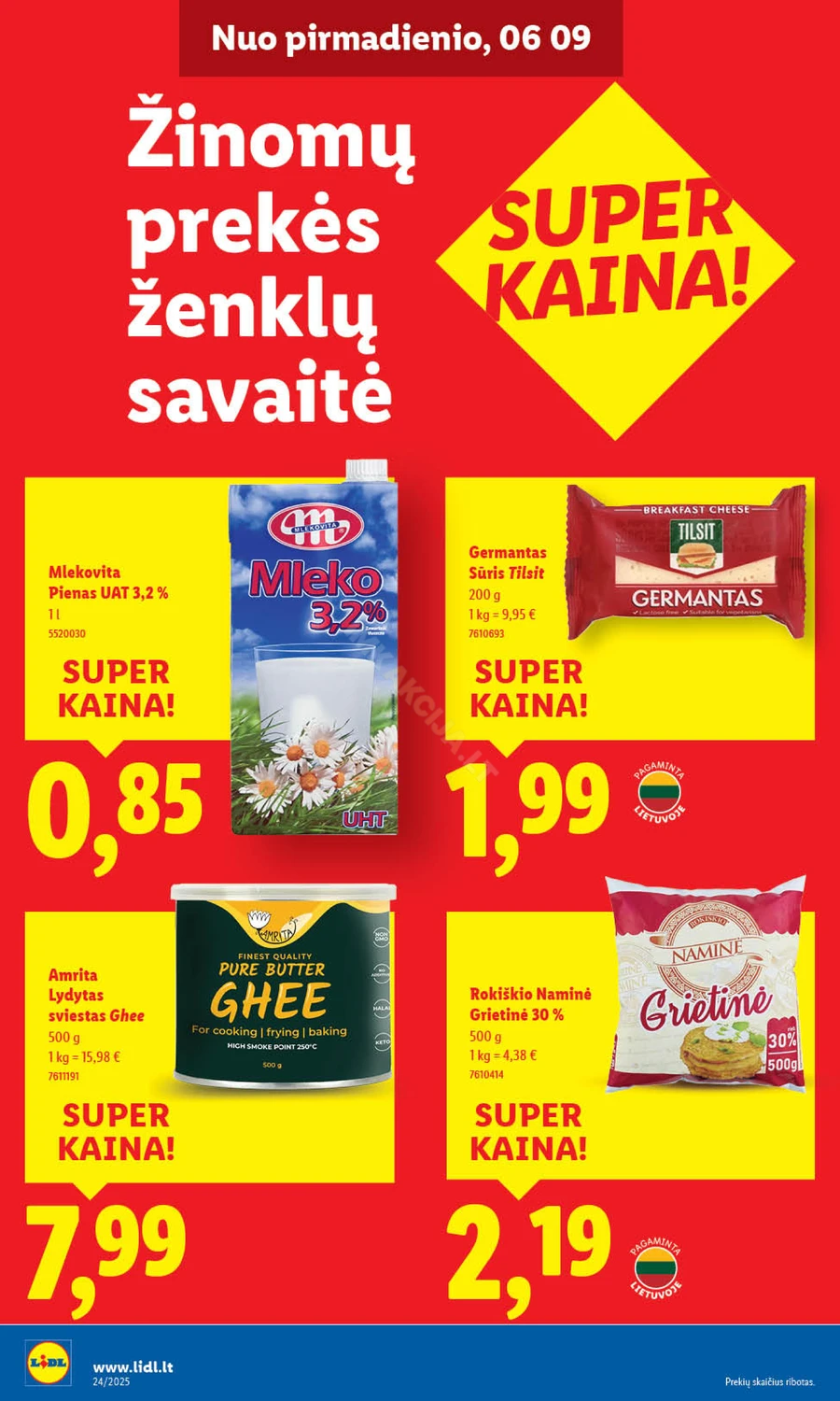 LIDL maisto prekių akcijų leidinys nuo ketvirtadienio puslapis 34