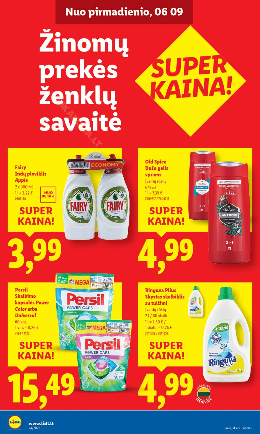 LIDL maisto prekių akcijų leidinys nuo ketvirtadienio puslapis 38