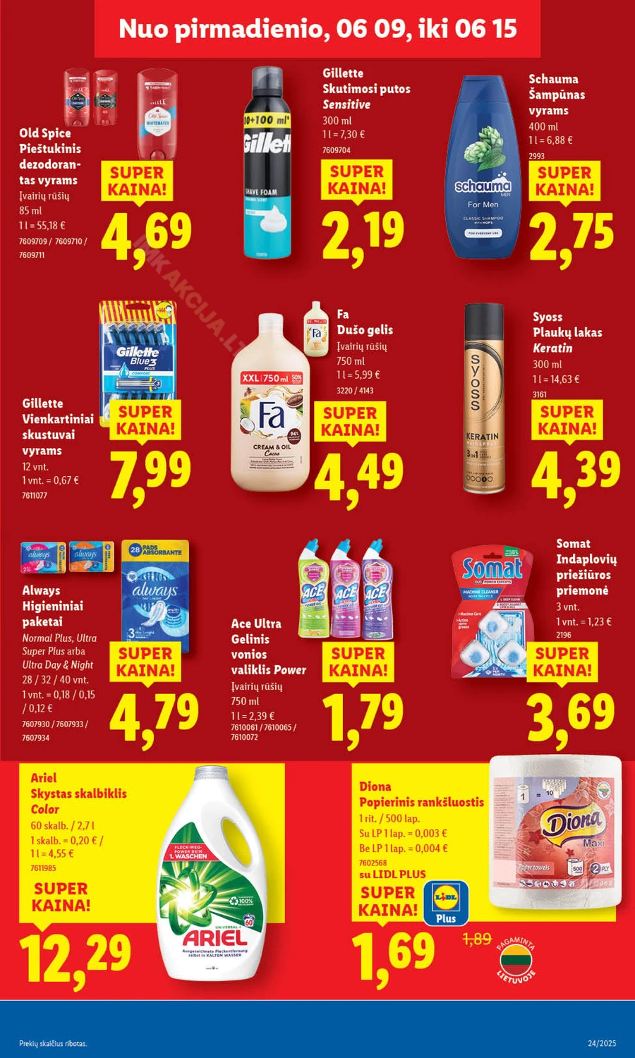 LIDL maisto prekių akcijų leidinys nuo ketvirtadienio puslapis 39