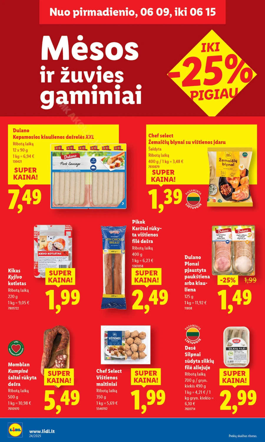 LIDL maisto prekių akcijų leidinys nuo ketvirtadienio puslapis 40