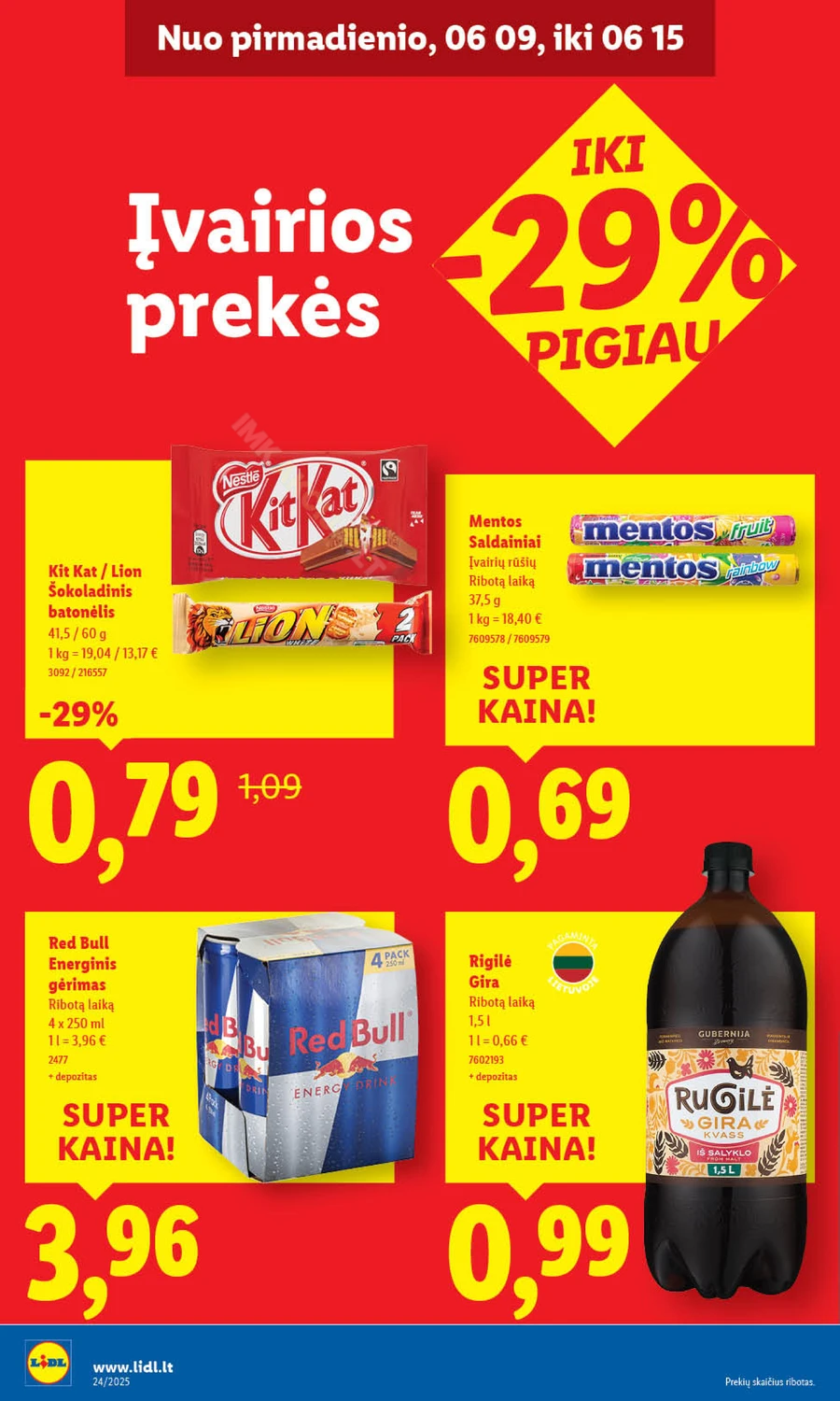 LIDL maisto prekių akcijų leidinys nuo ketvirtadienio puslapis 42