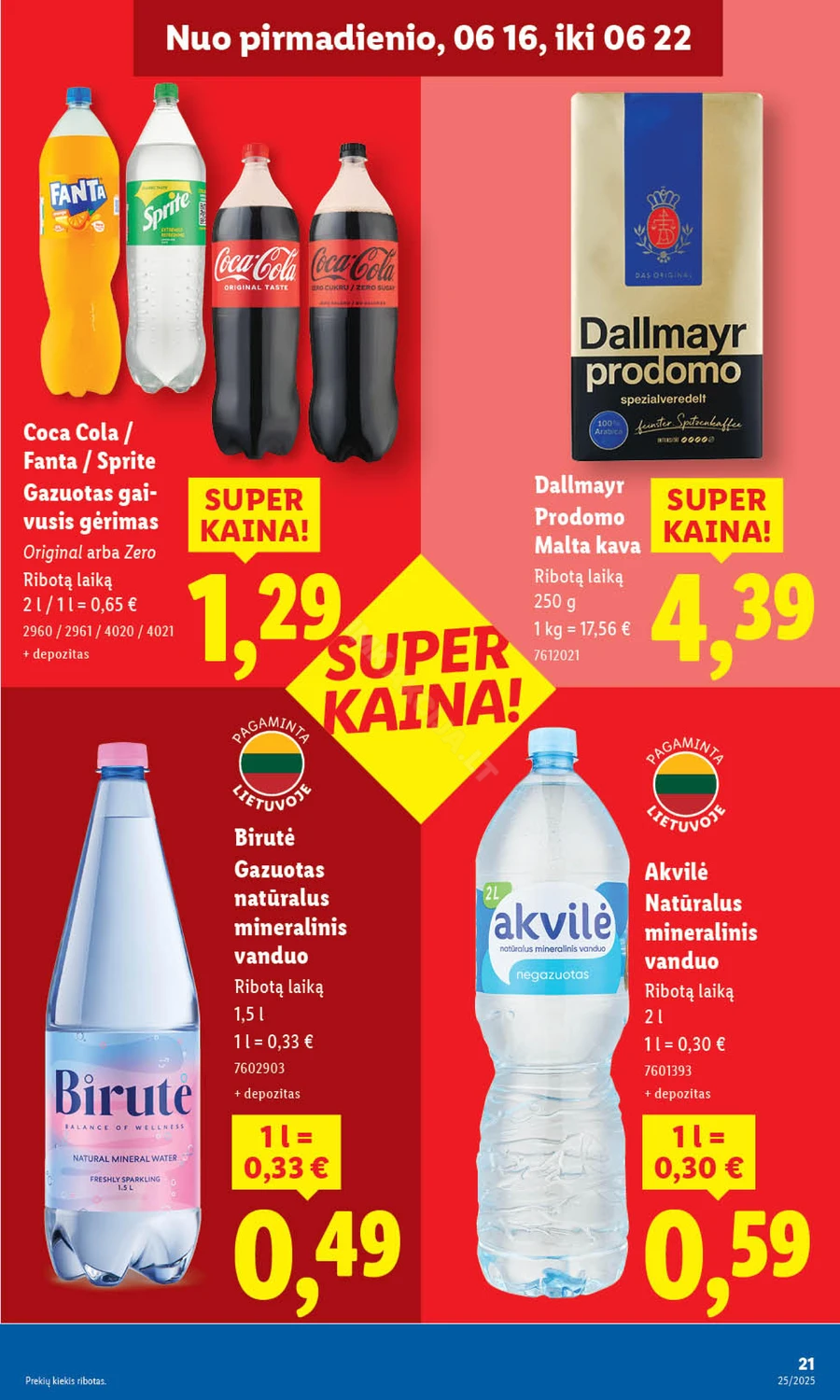 LIDL maisto prekių akcijų leidinys nuo ketvirtadienio puslapis 33