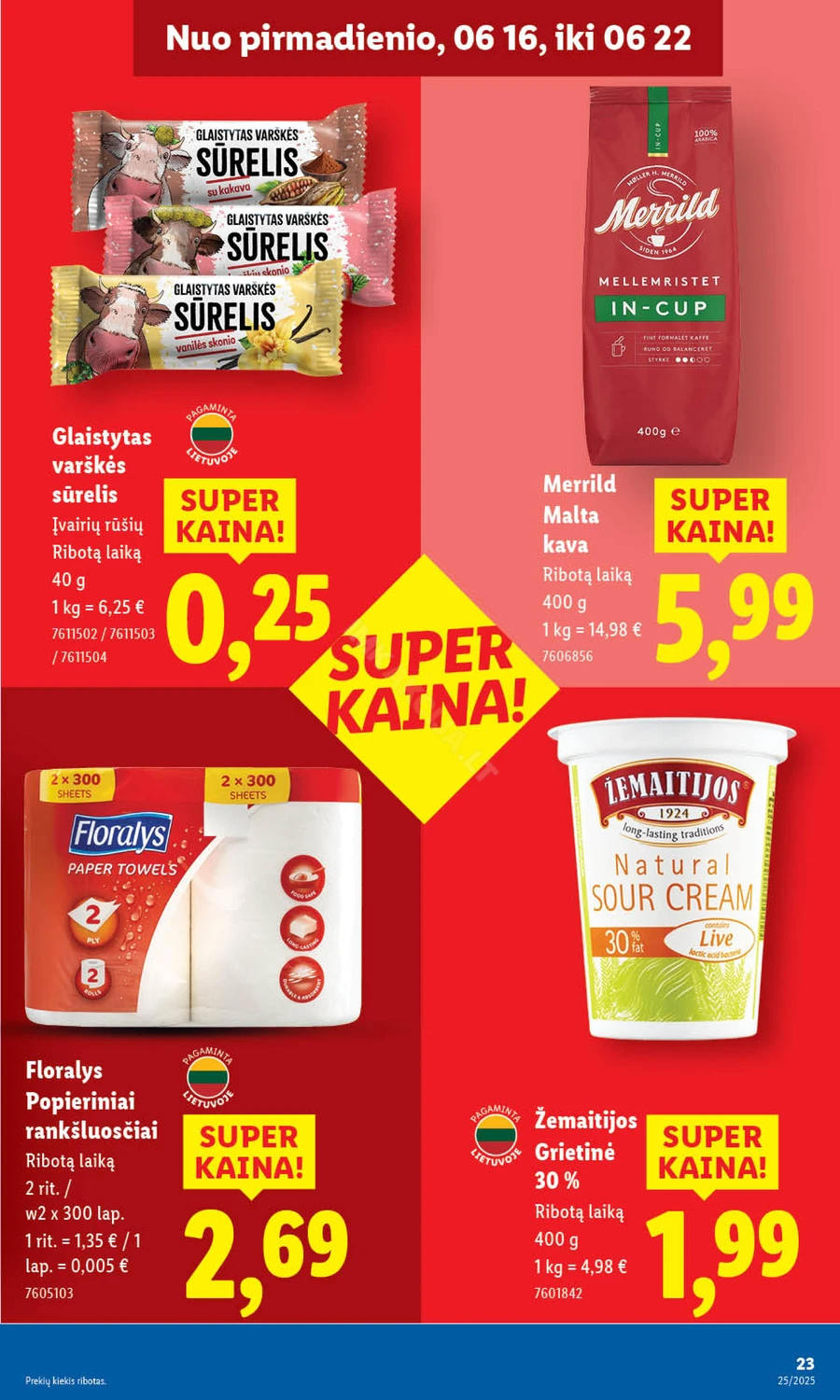 LIDL maisto prekių akcijų leidinys nuo ketvirtadienio puslapis 35