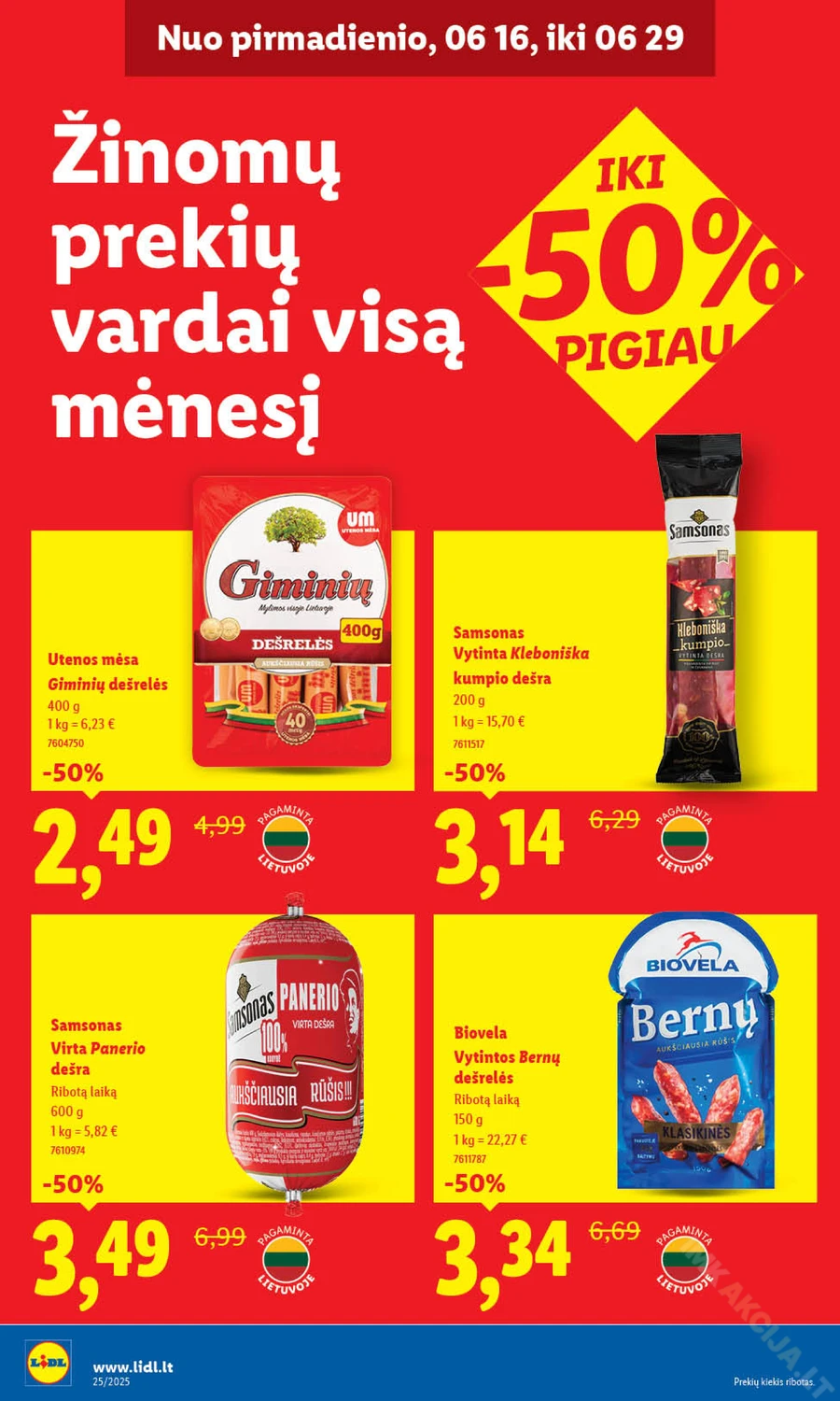 LIDL maisto prekių akcijų leidinys nuo ketvirtadienio puslapis 36