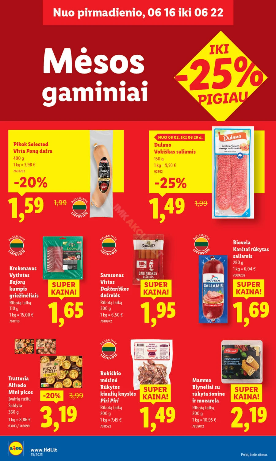 LIDL maisto prekių akcijų leidinys nuo ketvirtadienio puslapis 38