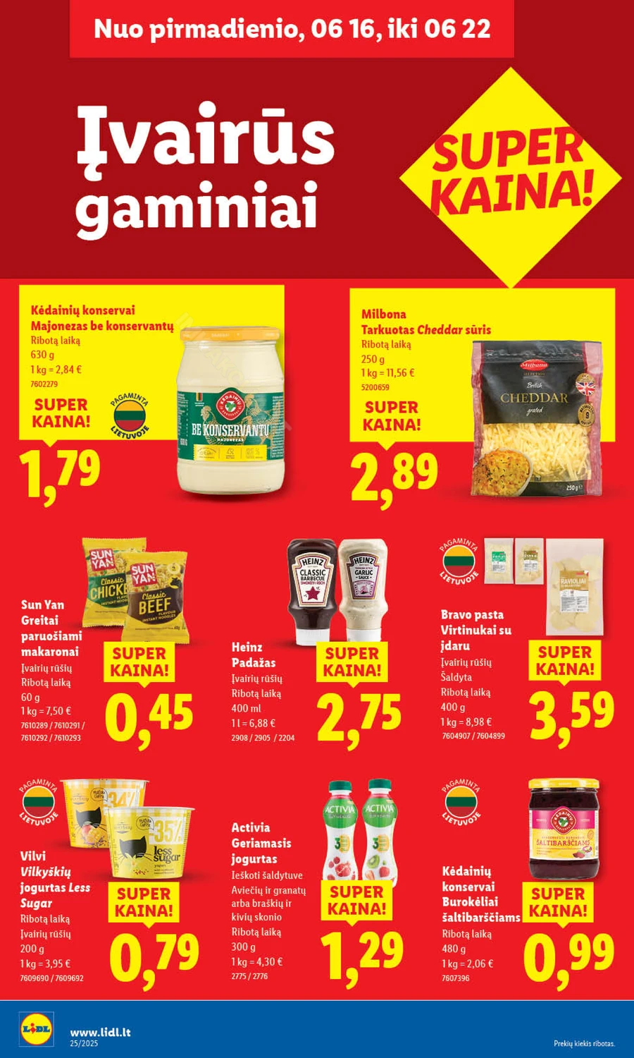LIDL maisto prekių akcijų leidinys nuo ketvirtadienio puslapis 40
