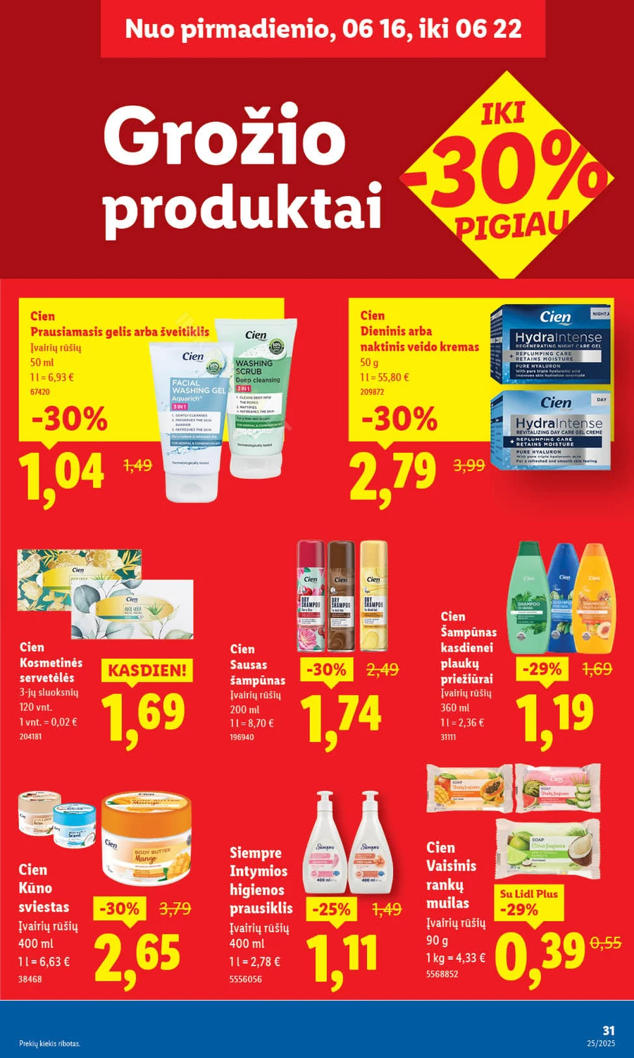 LIDL maisto prekių akcijų leidinys nuo ketvirtadienio puslapis 43