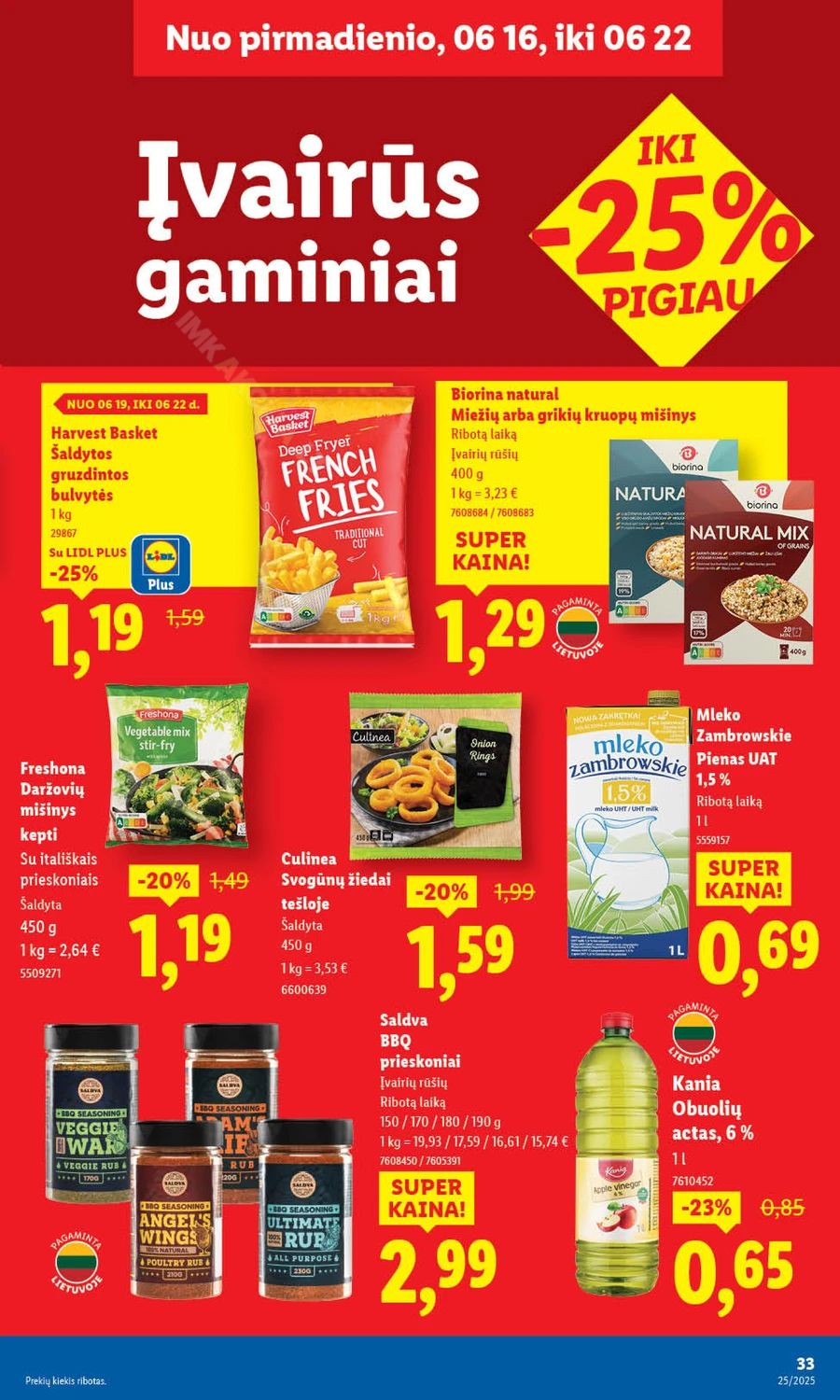 LIDL maisto prekių akcijų leidinys nuo ketvirtadienio puslapis 45