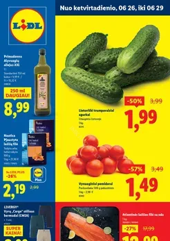LIDL maisto prekių akcijų leidinys nuo ketvirtadienio