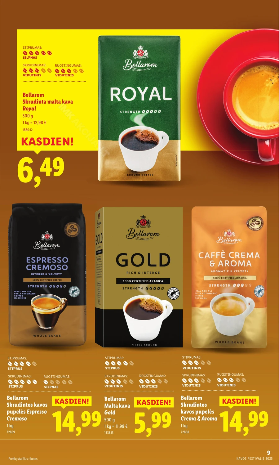 LIDL leidinys „Kavos festivalis” puslapis 9