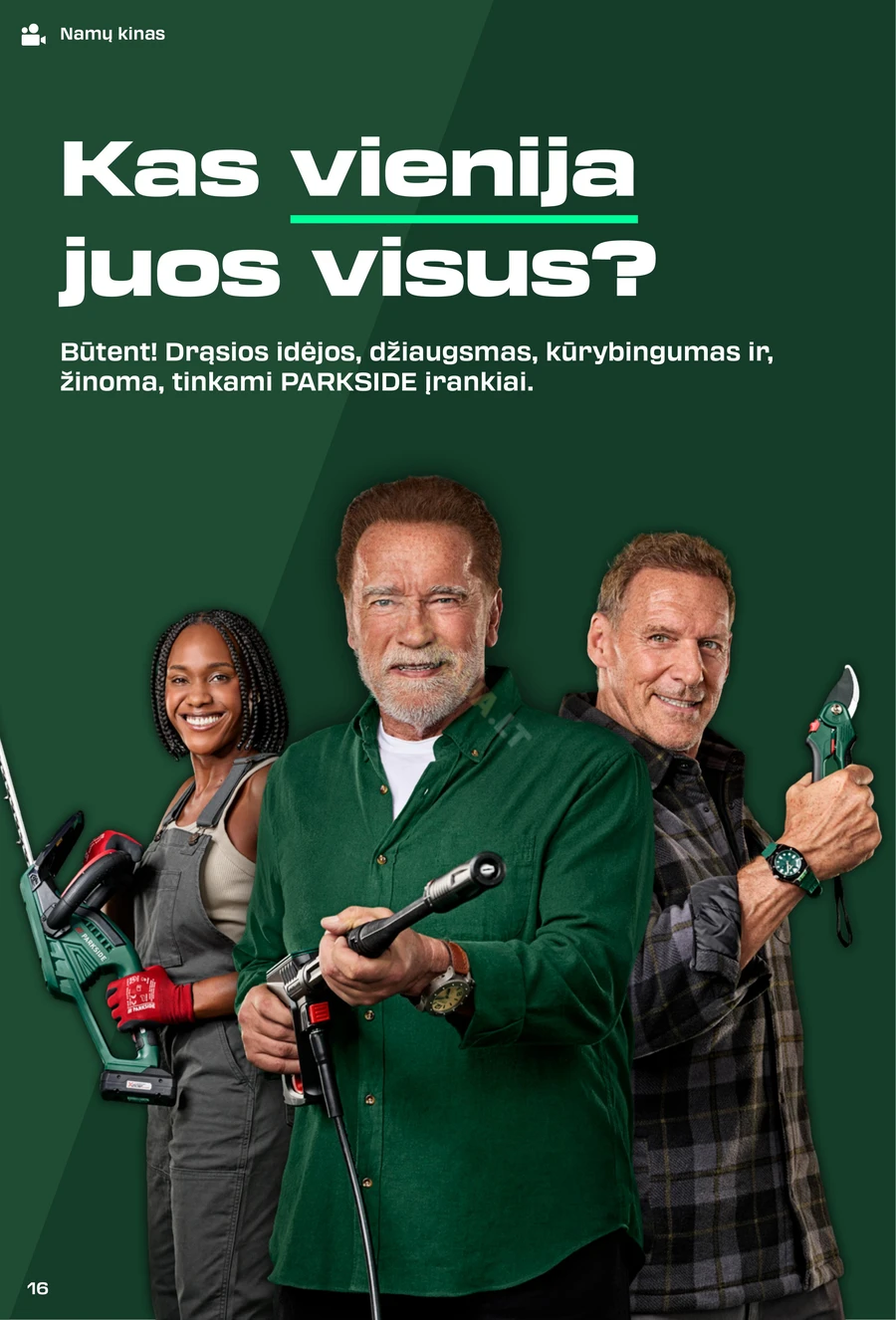 LIDL leidinys „Parkside 2025 m.” puslapis 16