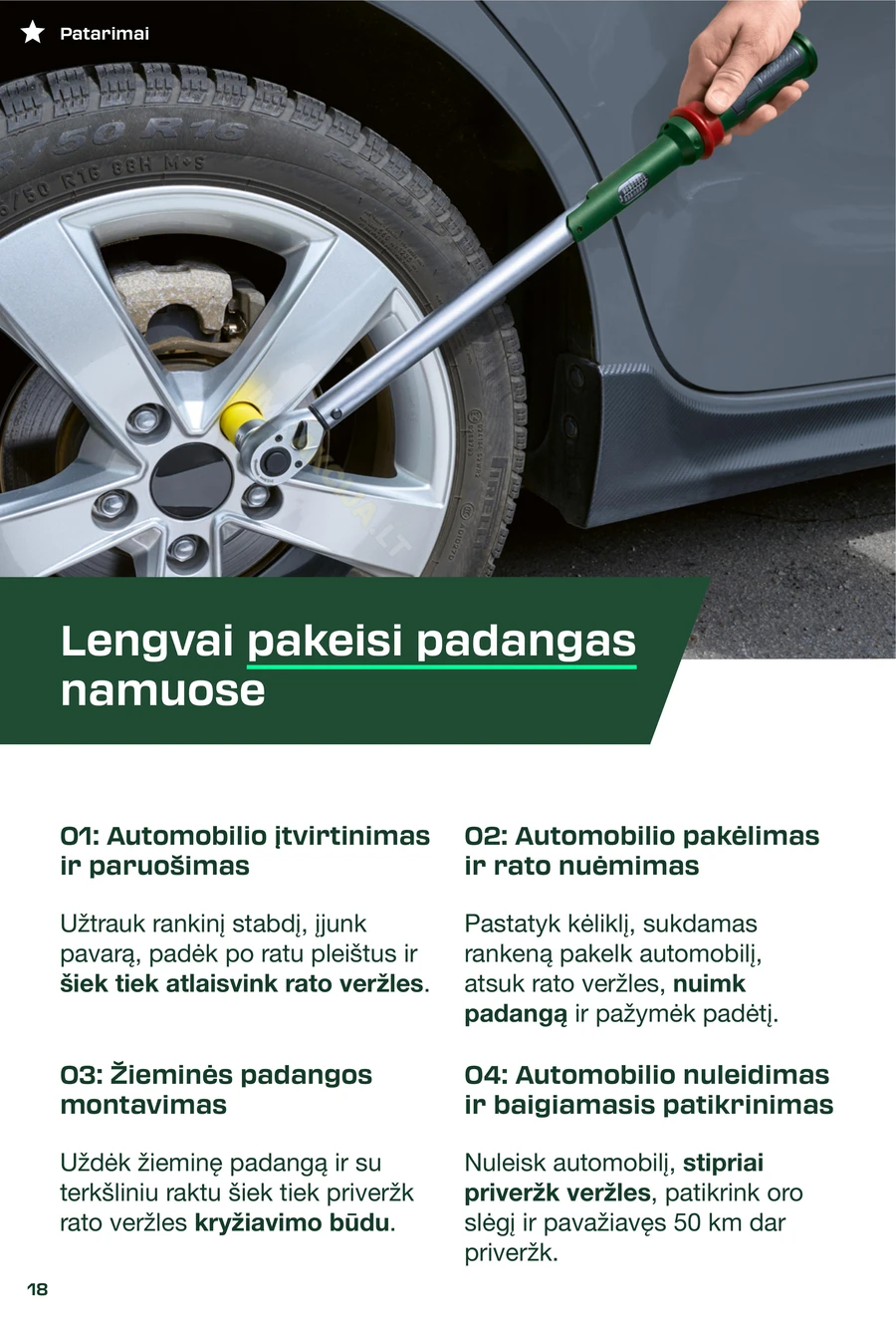 LIDL leidinys „Parkside 2025 m.” puslapis 18