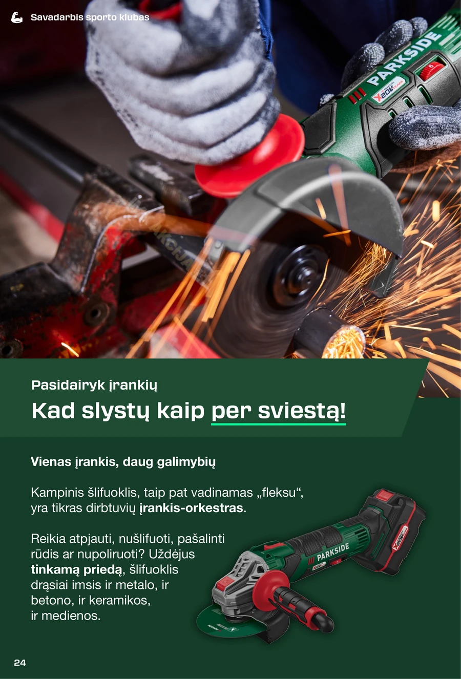 LIDL leidinys „Parkside 2025 m.” puslapis 24