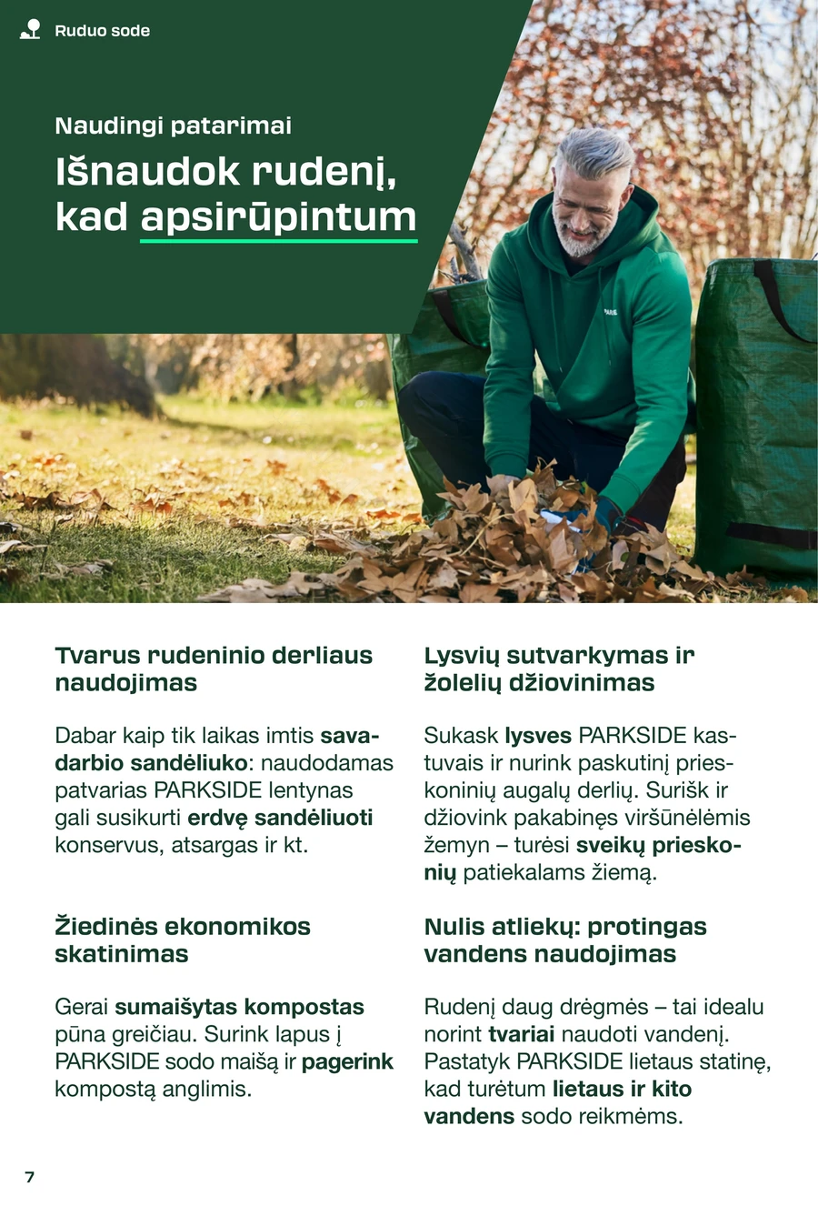LIDL leidinys „Parkside 2025 m.” puslapis 7