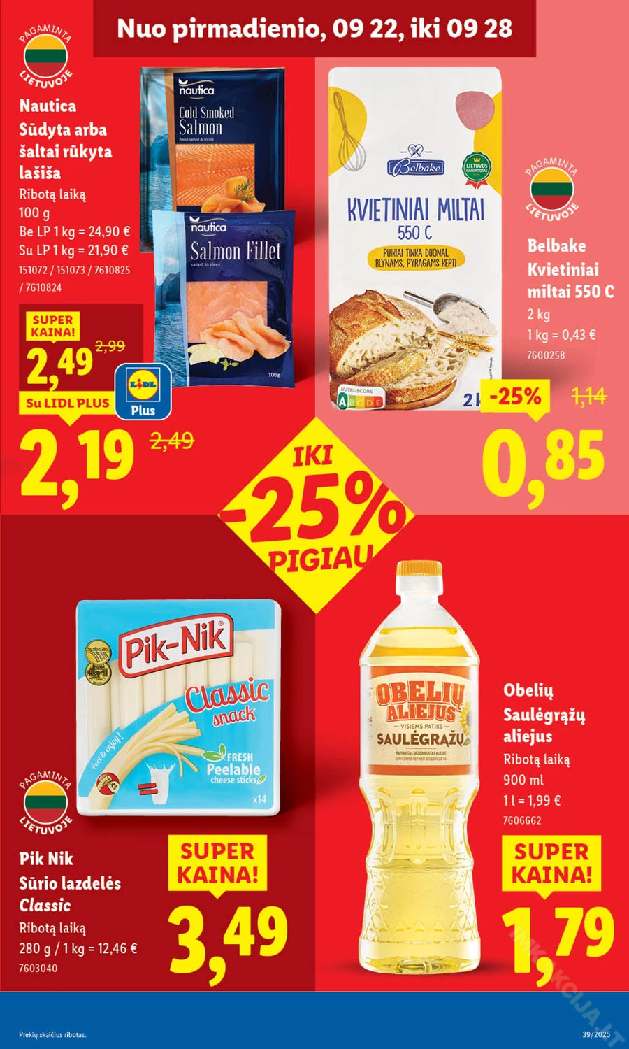 LIDL maisto prekių akcijų leidinys nuo ketvirtadienio puslapis 33