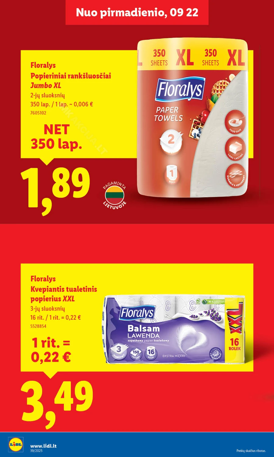 LIDL maisto prekių akcijų leidinys nuo ketvirtadienio puslapis 34