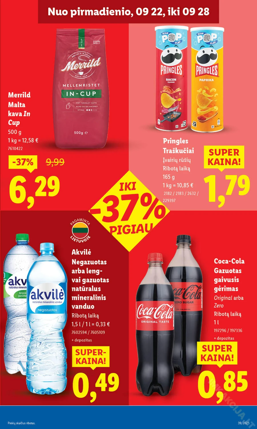 LIDL maisto prekių akcijų leidinys nuo ketvirtadienio puslapis 35