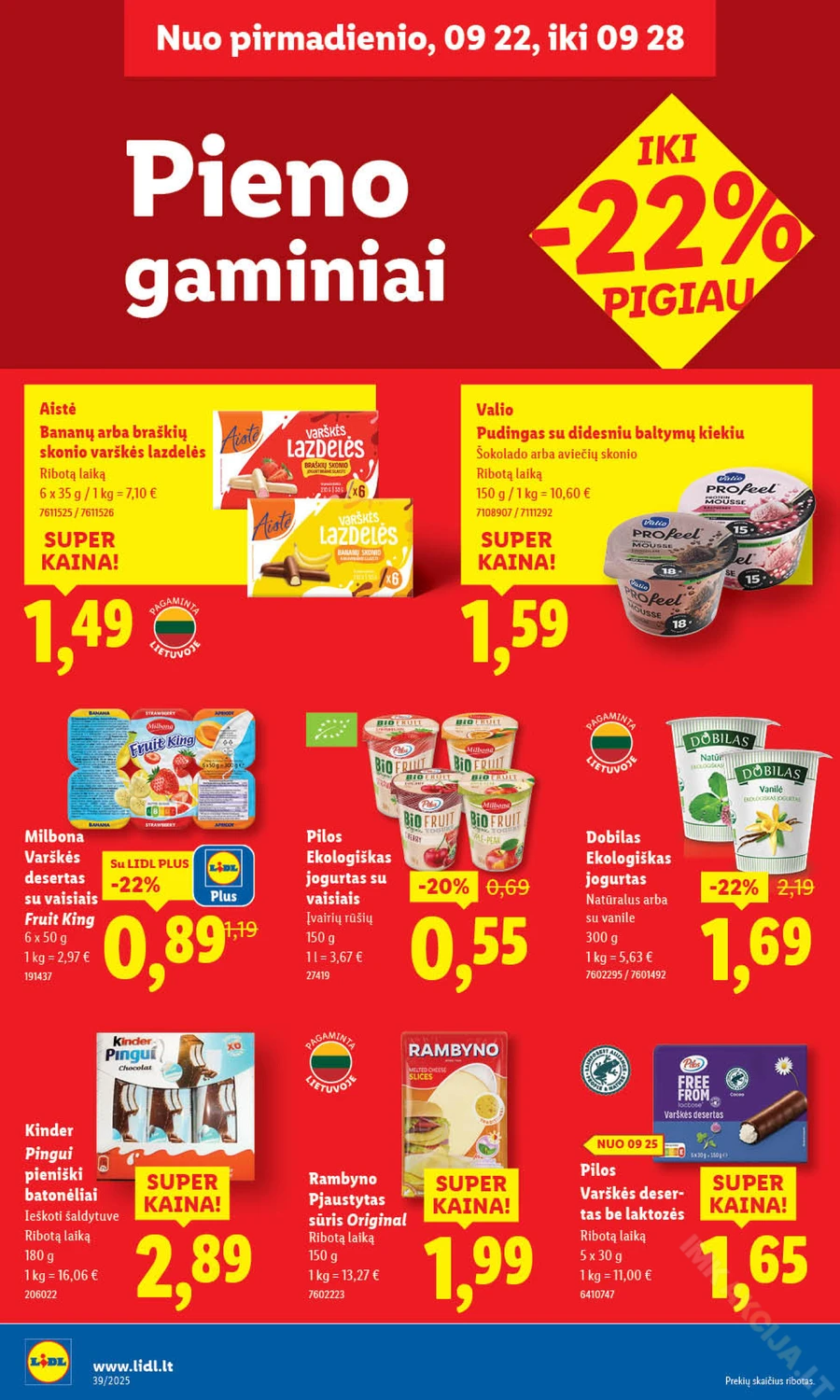 LIDL maisto prekių akcijų leidinys nuo ketvirtadienio puslapis 38