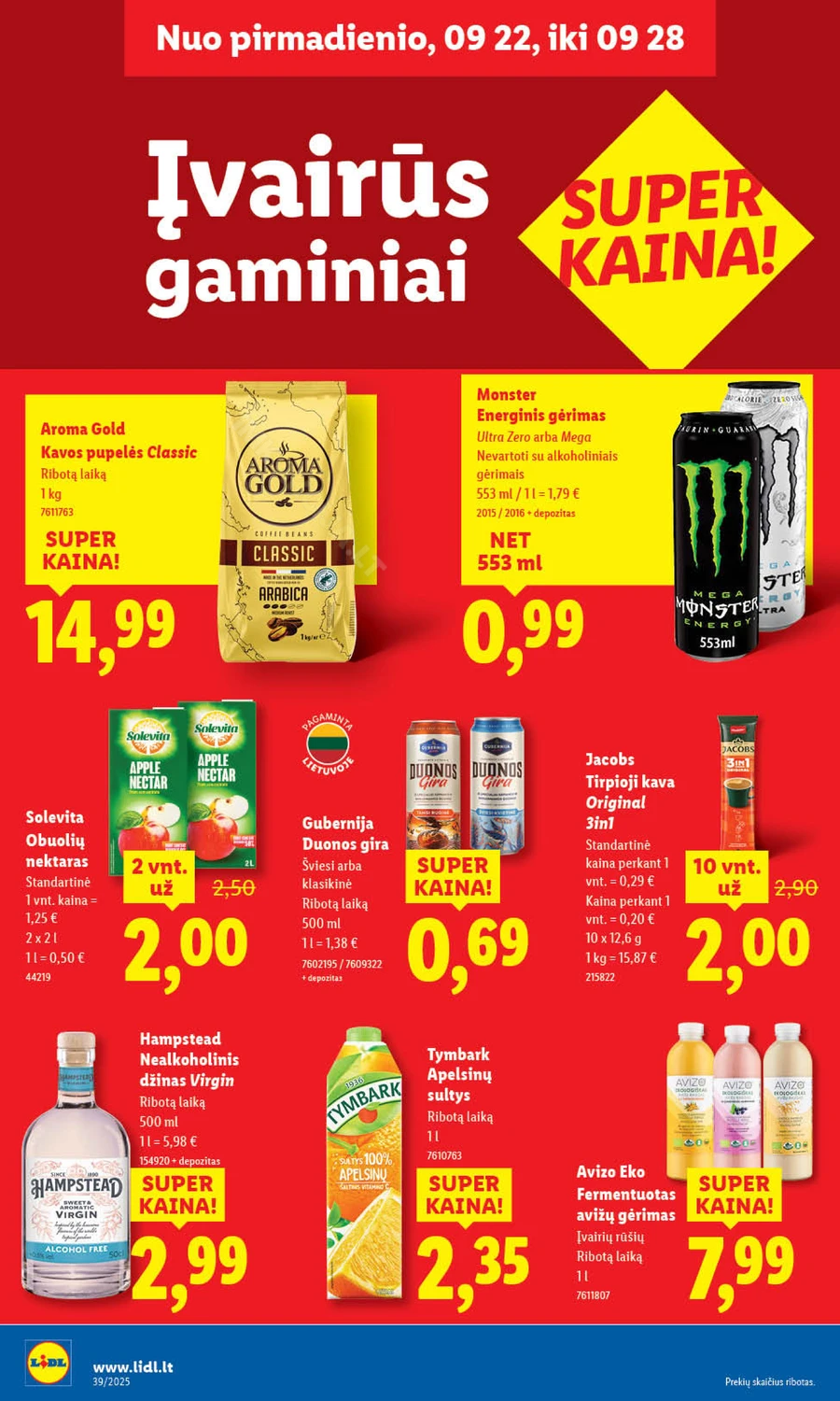 LIDL maisto prekių akcijų leidinys nuo ketvirtadienio puslapis 40