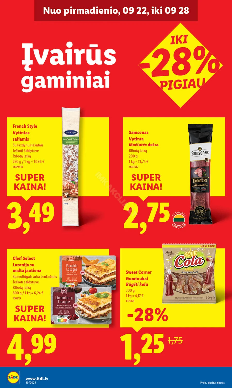 LIDL maisto prekių akcijų leidinys nuo ketvirtadienio puslapis 44