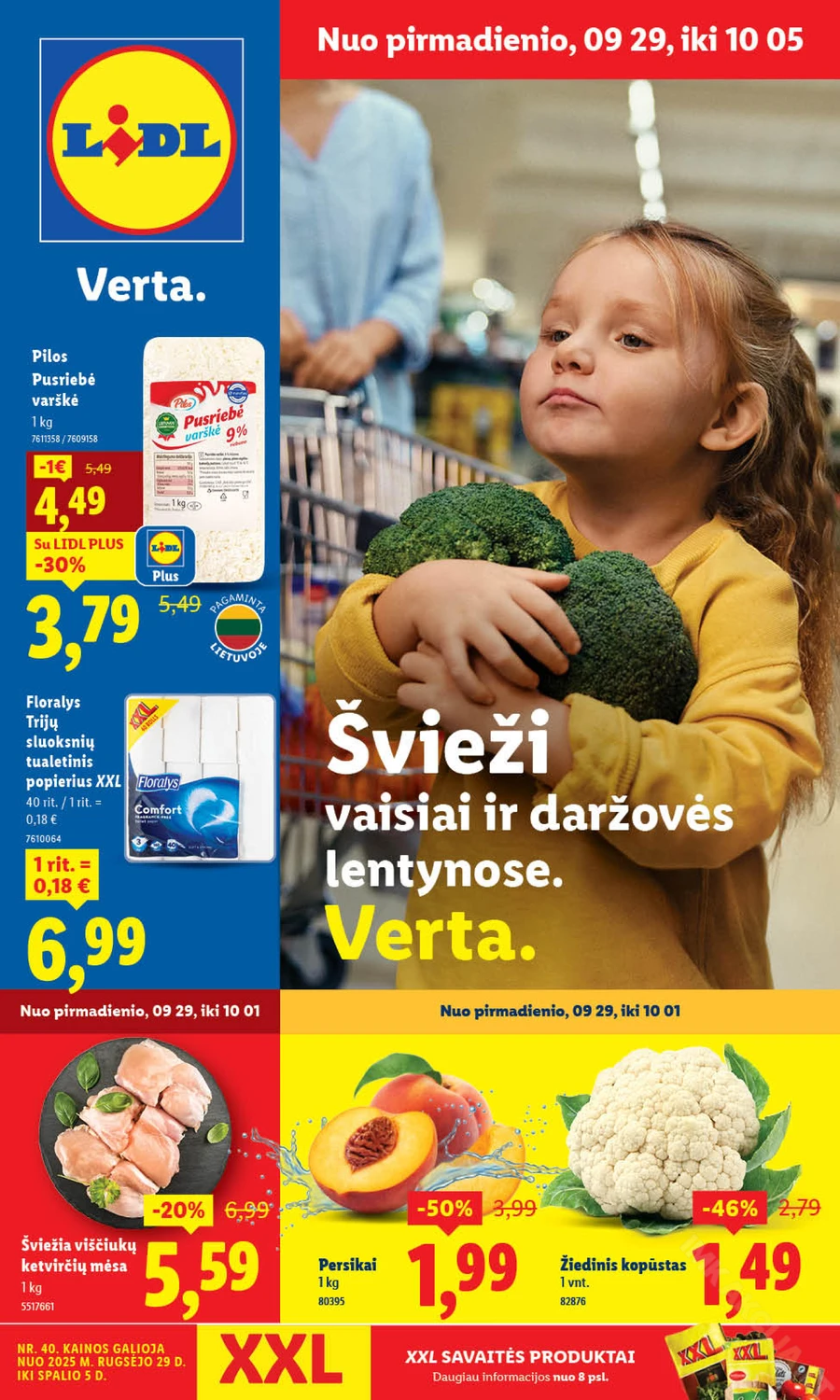 LIDL maisto prekių akcijų leidinys puslapis 1
