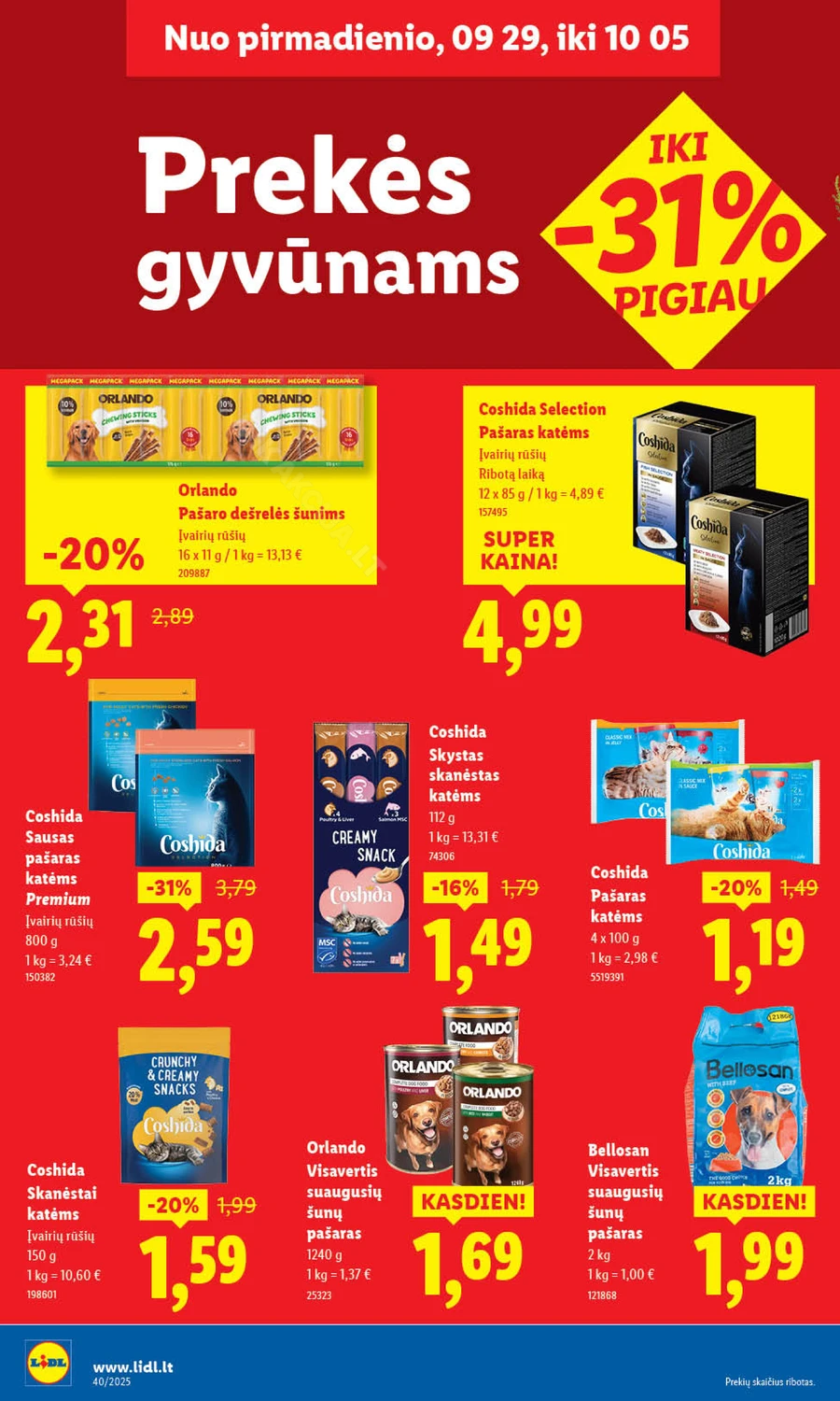 LIDL maisto prekių akcijų leidinys puslapis 42