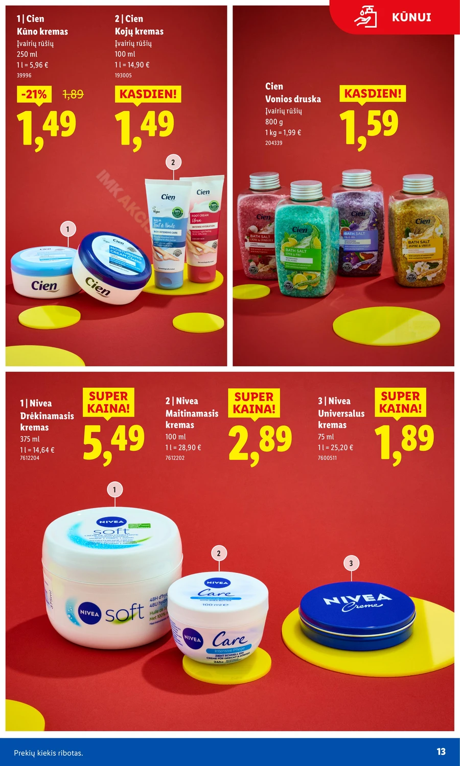 LIDL leidinys „Grožio festivalis” puslapis 13