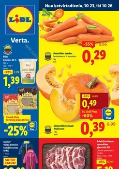 LIDL maisto prekių akcijų leidinys nuo ketvirtadienio