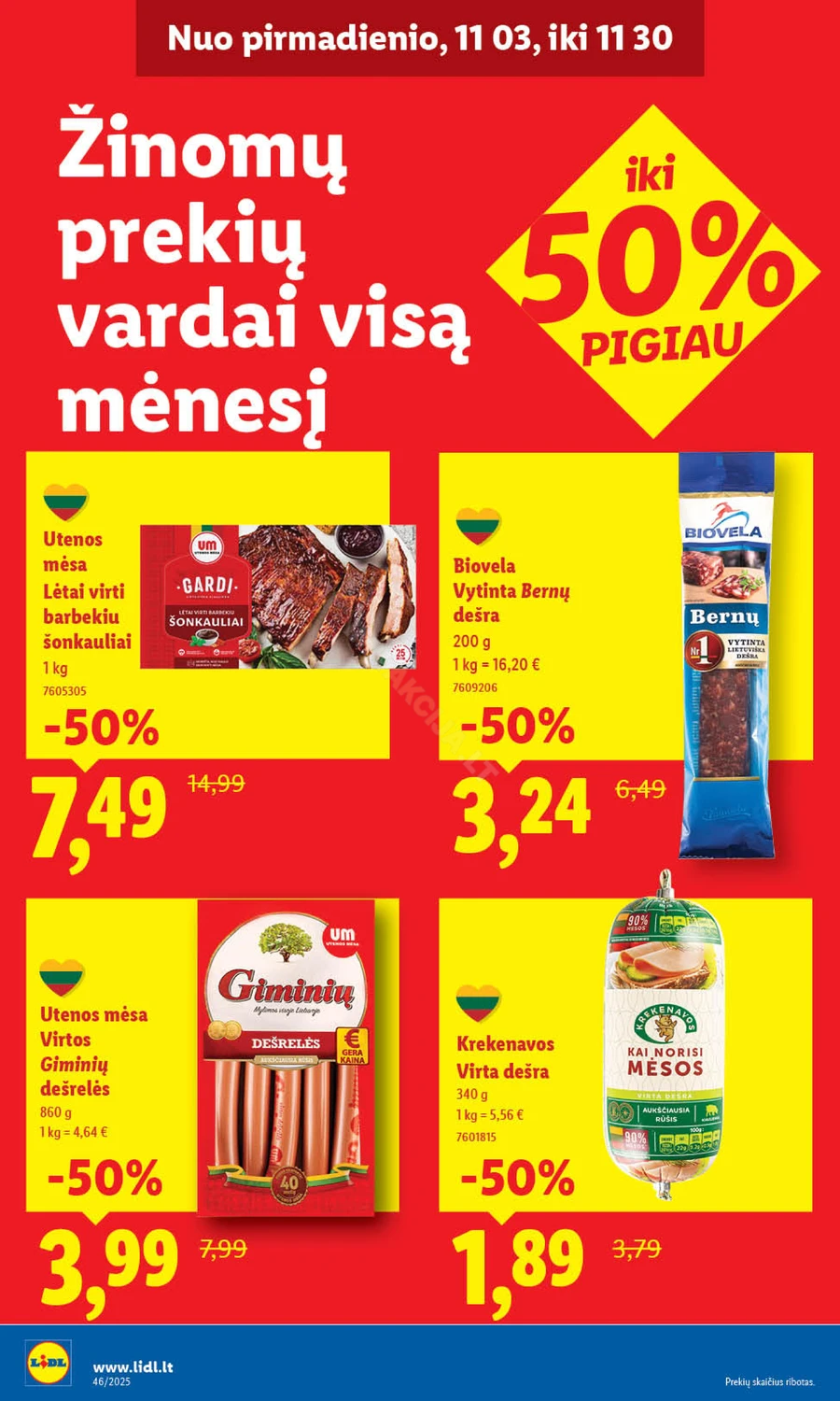 LIDL maisto prekių akcijų leidinys nuo ketvirtadienio puslapis 22
