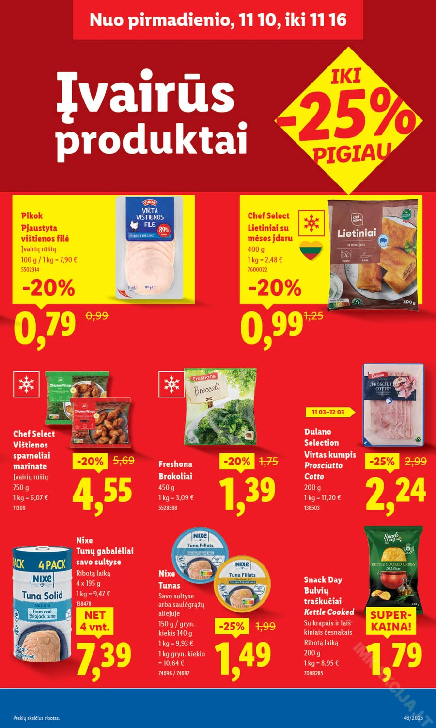 LIDL maisto prekių akcijų leidinys nuo ketvirtadienio puslapis 39