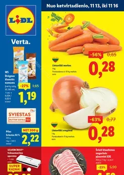 LIDL maisto prekių akcijų leidinys nuo ketvirtadienio