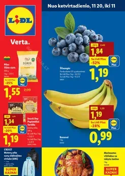 LIDL maisto prekių akcijų leidinys nuo ketvirtadienio
