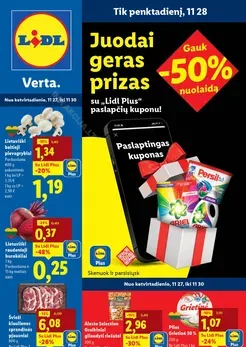 LIDL maisto prekių akcijų leidinys nuo ketvirtadienio
