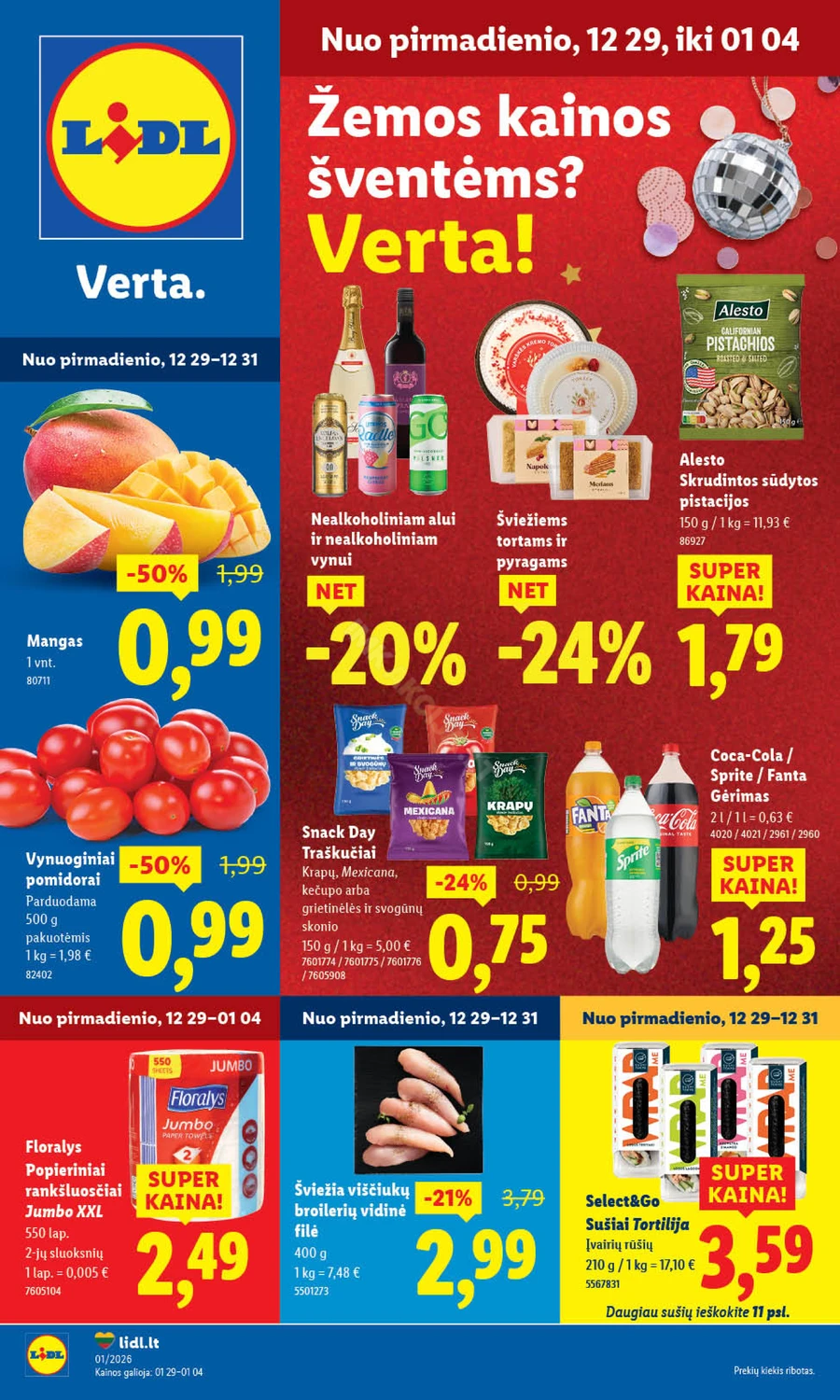 LIDL maisto prekių akcijų leidinys puslapis 1