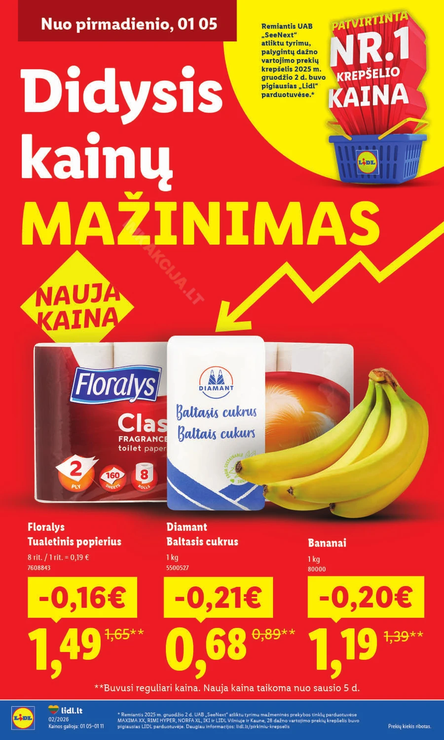 LIDL katalogas „Didysis kainų mažinimas“ puslapis 1