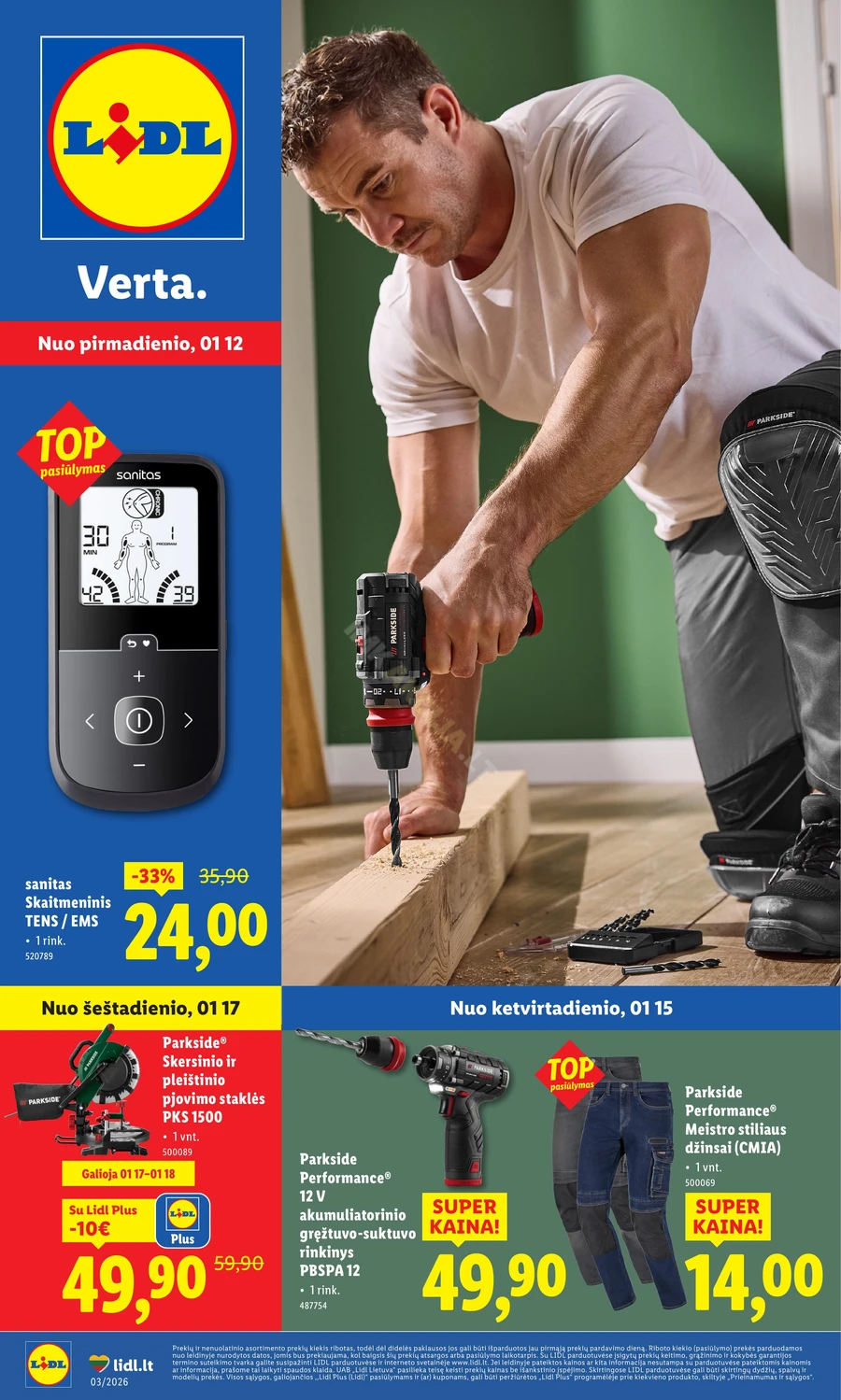 LIDL ne maisto prekių akcijų leidinys puslapis 1