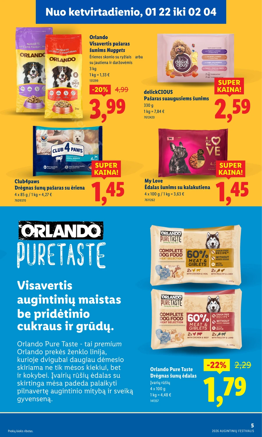 LIDL akcijų katalogas „Augintinių festivalis“ puslapis 5