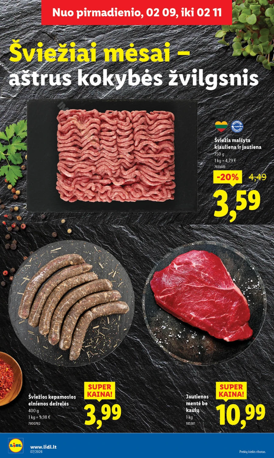 LIDL maisto prekių akcijų leidinys puslapis 6