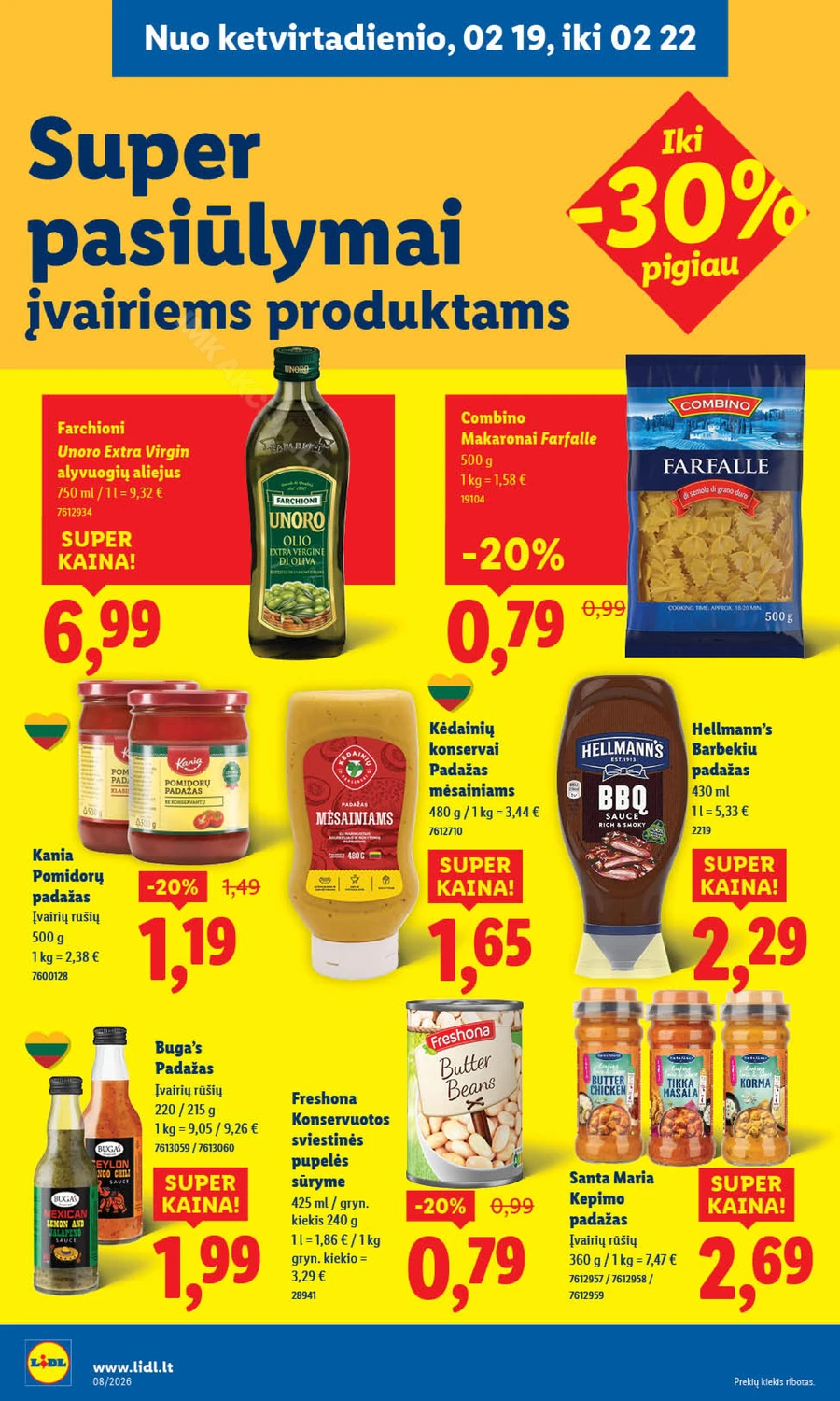LIDL maisto prekių akcijų leidinys puslapis 30