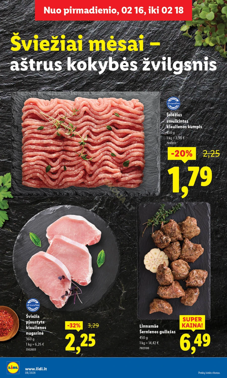 LIDL maisto prekių akcijų leidinys puslapis 8