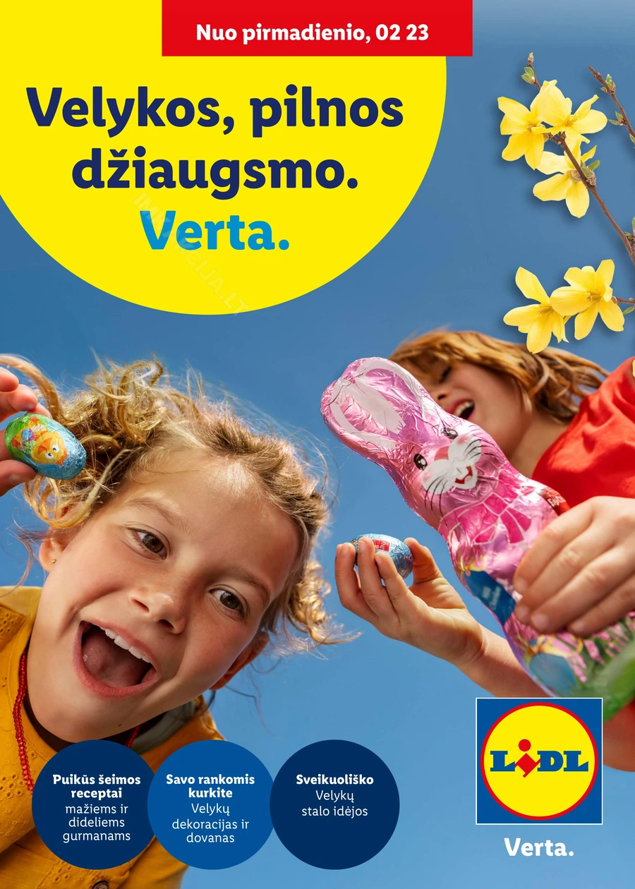 LIDL katalogas „Velykos, pilnos džiaugsmo“ puslapis 1