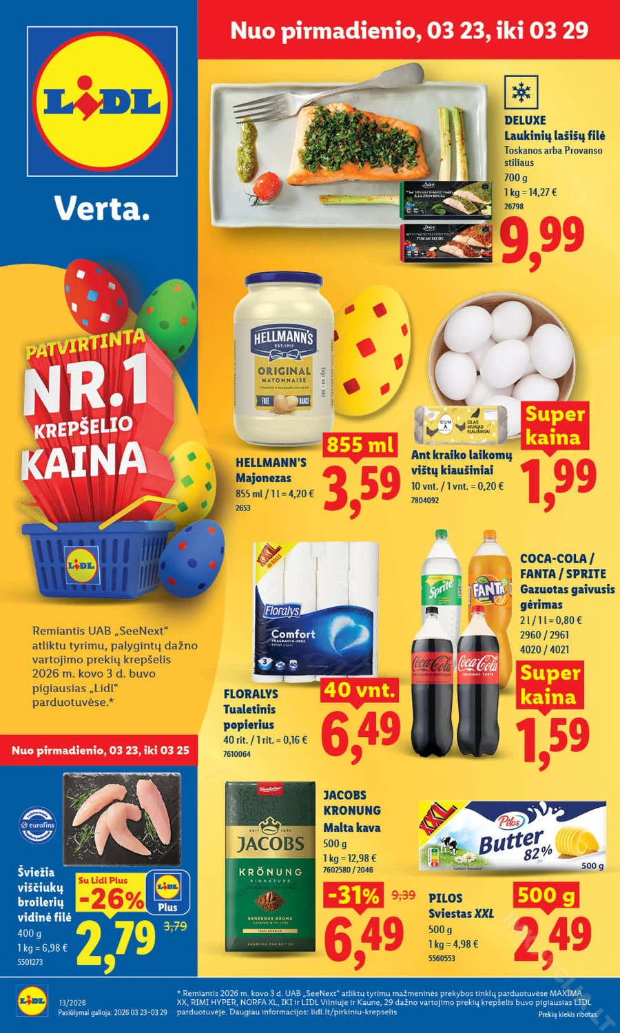LIDL maisto prekių akcijų leidinys puslapis 1