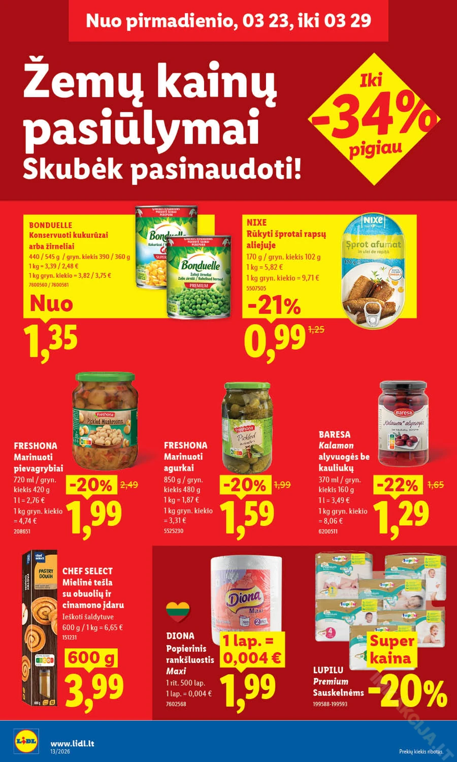 LIDL maisto prekių akcijų leidinys puslapis 18