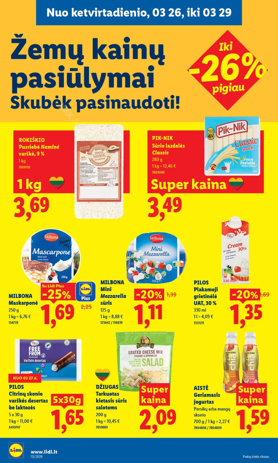 LIDL maisto prekių akcijų leidinys puslapis 26