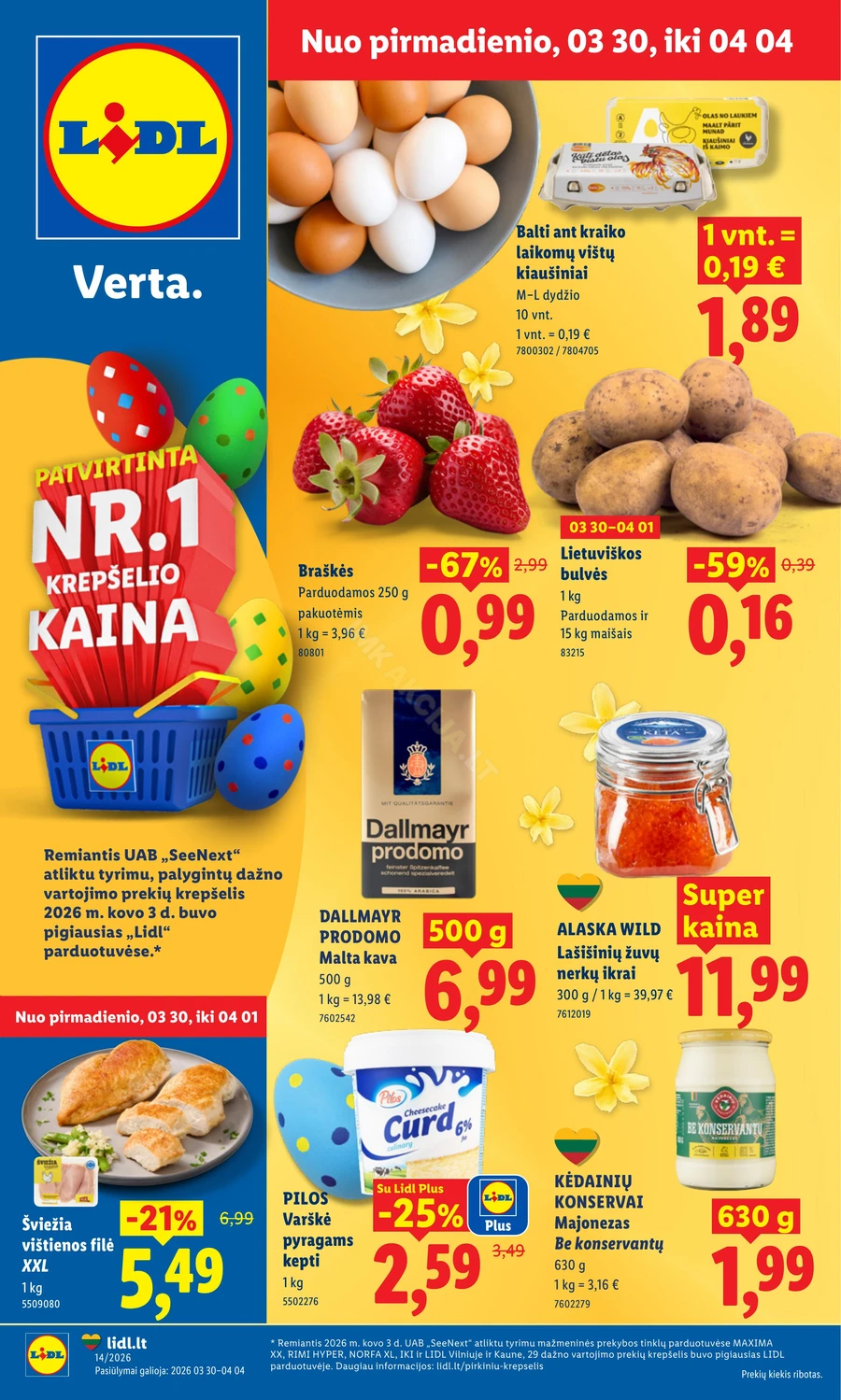 LIDL maisto prekių akcijų leidinys puslapis 1