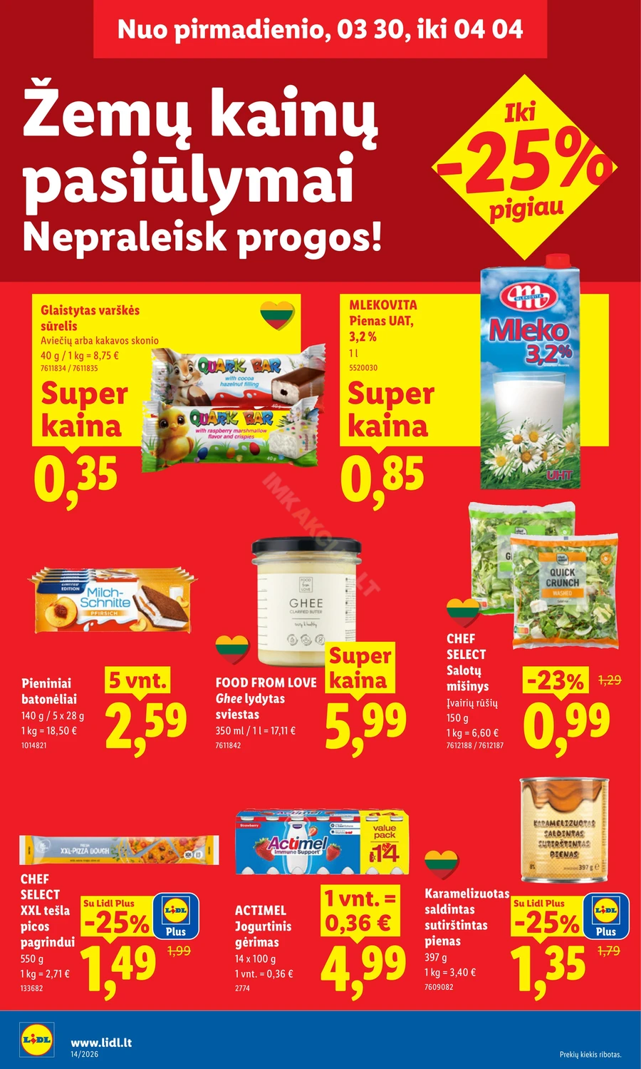 LIDL maisto prekių akcijų leidinys puslapis 14