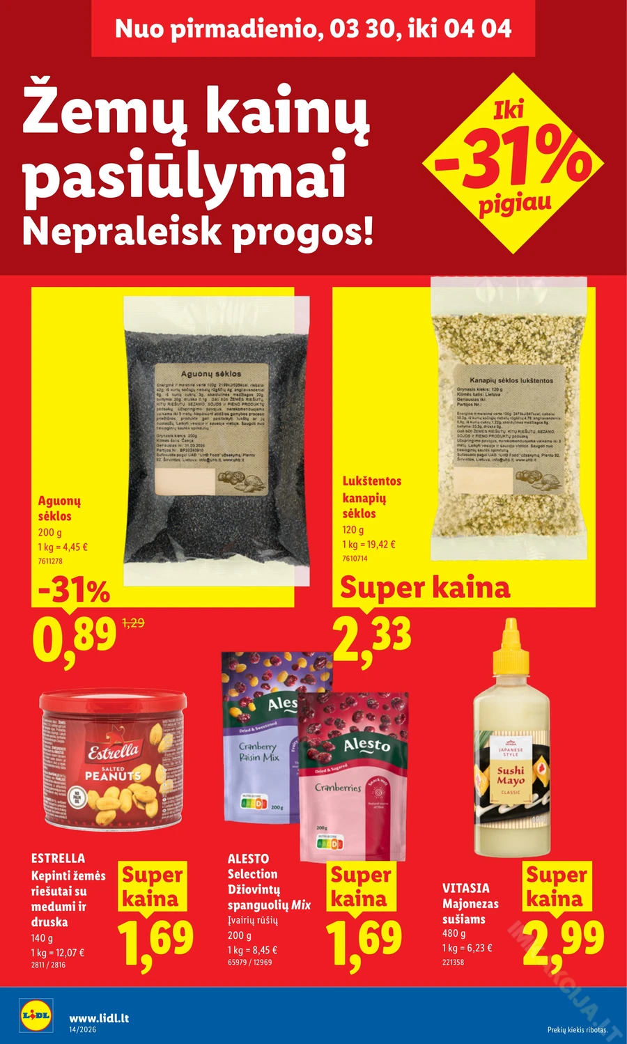 LIDL maisto prekių akcijų leidinys puslapis 20