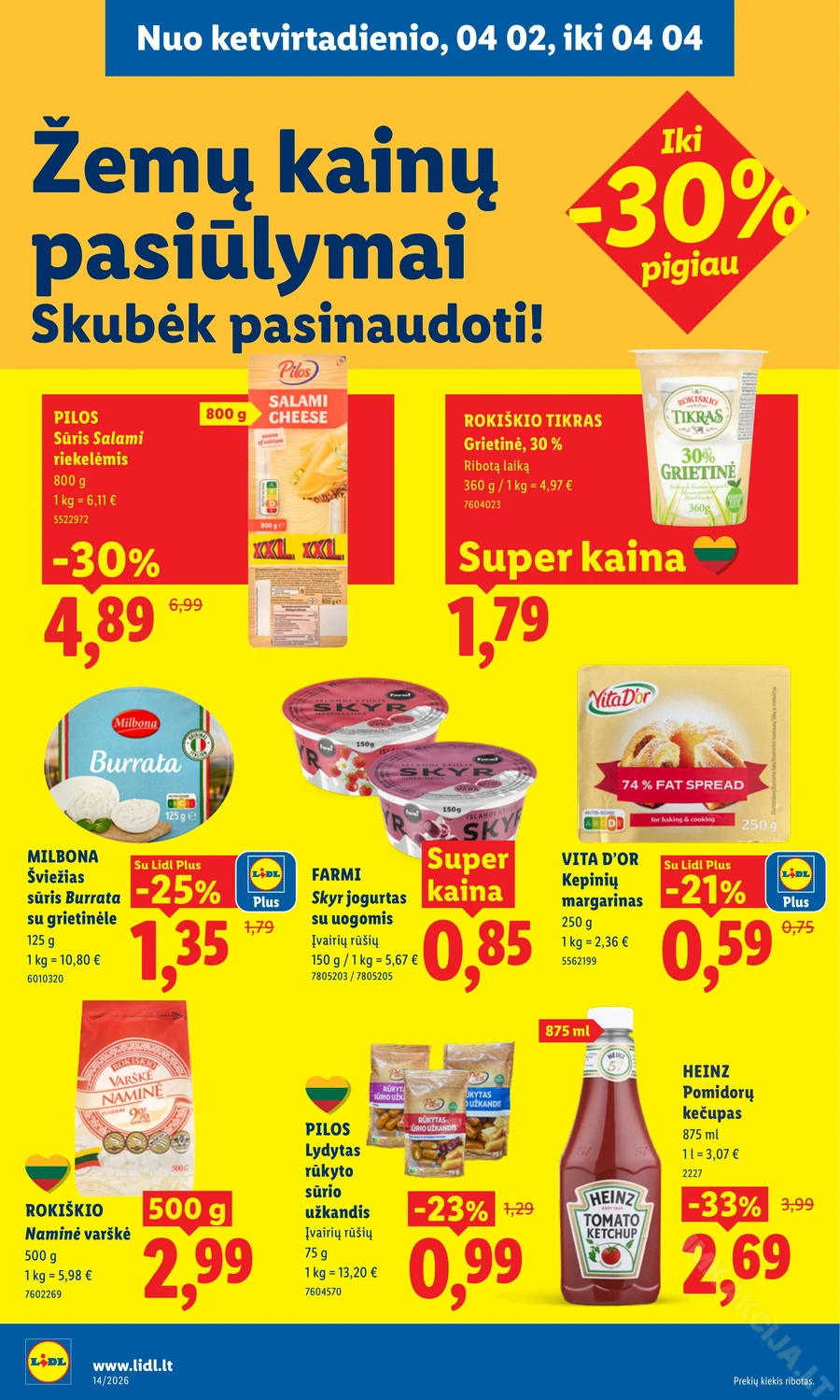 LIDL maisto prekių akcijų leidinys puslapis 32