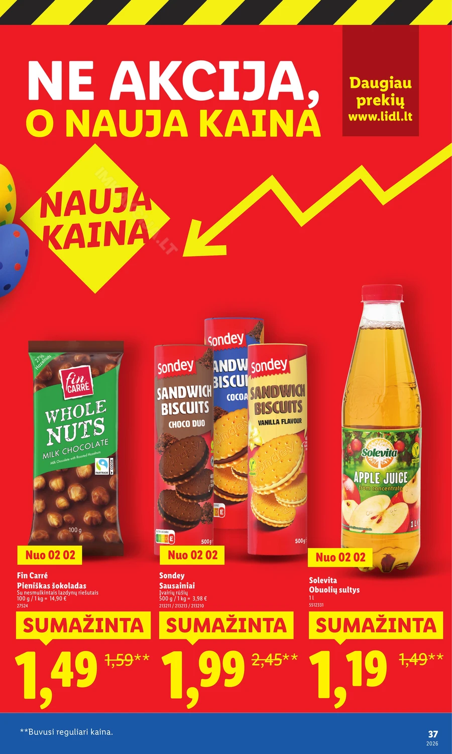 LIDL katalogas „Didysis kainų mažinimas“ puslapis 37